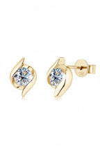 Modern Celestial Elegance: 1-Carat Round VVS1 Moissanite Swirl Stud Earrings | Earrings | Moissanite Shine