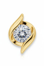 Modern Celestial Elegance: 1-Carat Round VVS1 Moissanite Swirl Stud Earrings | Earrings | Moissanite Shine