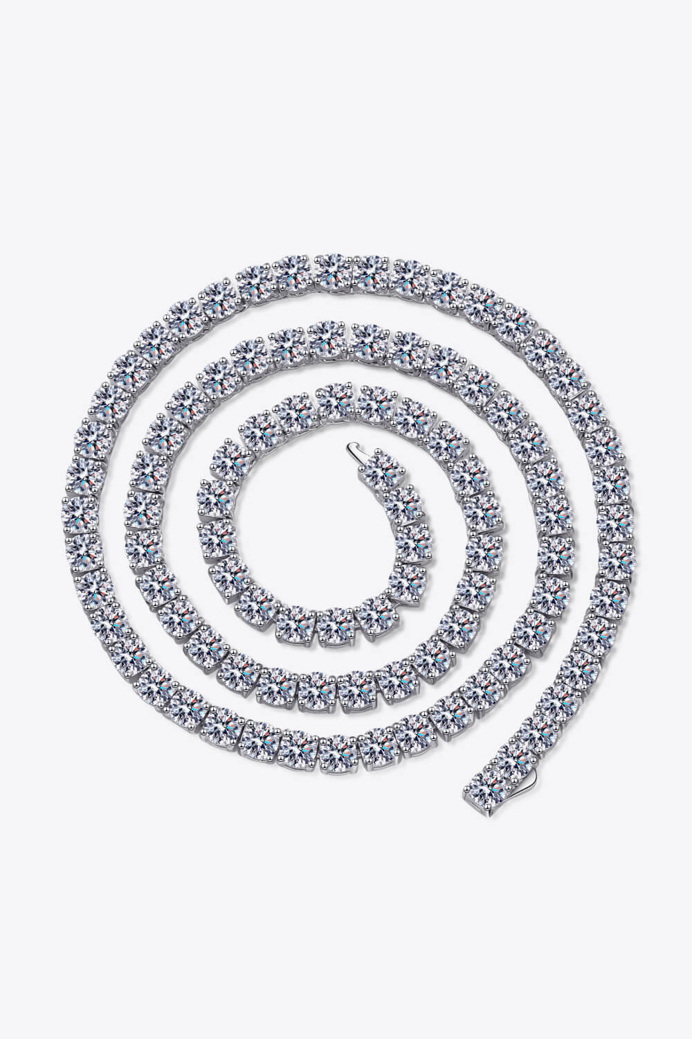 Royal Moissanite Tennis Necklace – 31.8 TCW Round Cut VVS1 D Color (GRA Certified) | Necklace | Moissanite Shine