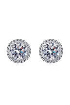 The Aura Studs: 2-Carat Total Weight Round Brilliant VVS1 Moissanite Earrings | Earrings | Moissanite Shine