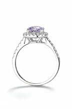 The Celeste Oval Halo Ring: A 2-Carat Oval Cut VVS1 Moissanite Engagement Ring | RING | Moissanite Shine
