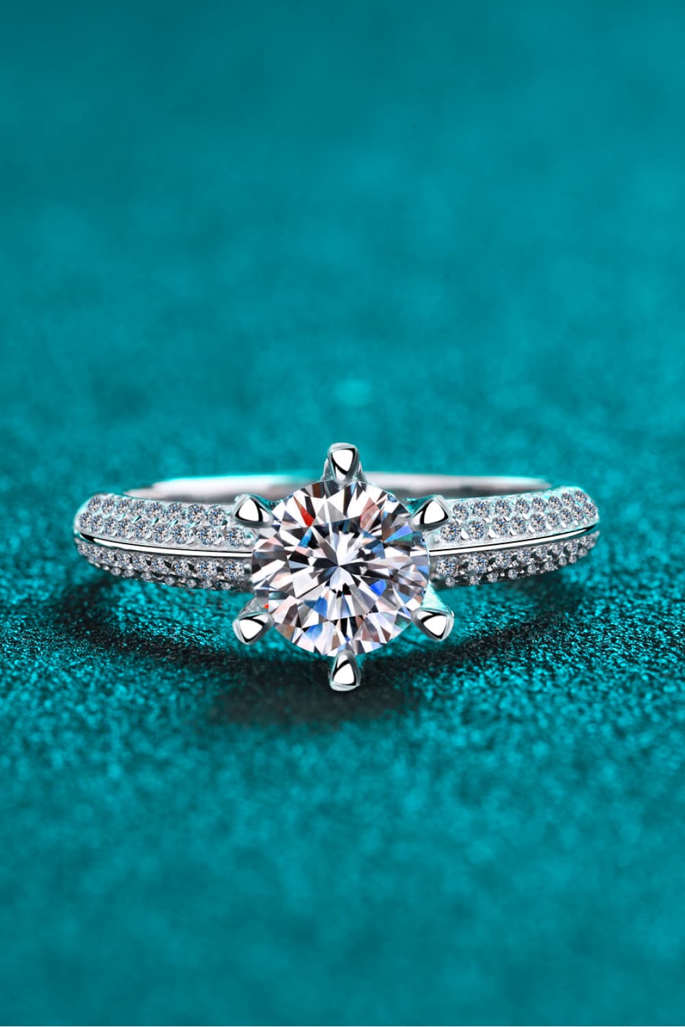 The Celestial Promise: 2-Carat Round Brilliant VVS1 Moissanite Halo Engagement Ring | RING | Moissanite Shine