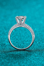 The Celestial Promise: 2-Carat Round Brilliant VVS1 Moissanite Halo Engagement Ring | RING | Moissanite Shine