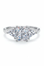 The Empress Radiant Solitaire Ring: A 3-Carat Radiant Cut VVS1 Moissanite Engagement Ring | RING | Moissanite Shine