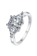 The Empress Radiant Solitaire Ring: A 3-Carat Radiant Cut VVS1 Moissanite Engagement Ring | RING | Moissanite Shine