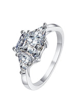 The Empress Radiant Solitaire Ring: A 3-Carat Radiant Cut VVS1 Moissanite Engagement Ring | RING | Moissanite Shine