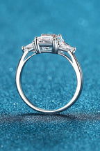 The Empress Radiant Solitaire Ring: A 3-Carat Radiant Cut VVS1 Moissanite Engagement Ring | RING | Moissanite Shine