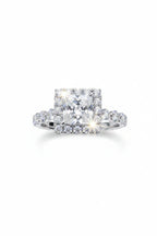 The Empress Square: 1-Carat Square Cut VVS1 Moissanite Modern Halo Engagement Ring | RING | Moissanite Shine