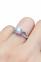 The Infinite Radiance: 2-Carat Round Brilliant VVS1 Moissanite Halo Ring with Pavé Band | RING | Moissanite Shine