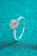 The Majestic Princess Halo Ring: A 1-Carat Princess Cut VVS1 Moissanite Engagement Ring | RING | Moissanite Shine