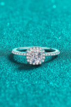 The Majestic Princess Halo Ring: A 1-Carat Princess Cut VVS1 Moissanite Engagement Ring | RING | Moissanite Shine