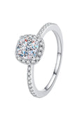 The Majestic Princess Halo Ring: A 1-Carat Princess Cut VVS1 Moissanite Engagement Ring | RING | Moissanite Shine
