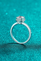 The Majestic Princess Halo Ring: A 1-Carat Princess Cut VVS1 Moissanite Engagement Ring | RING | Moissanite Shine