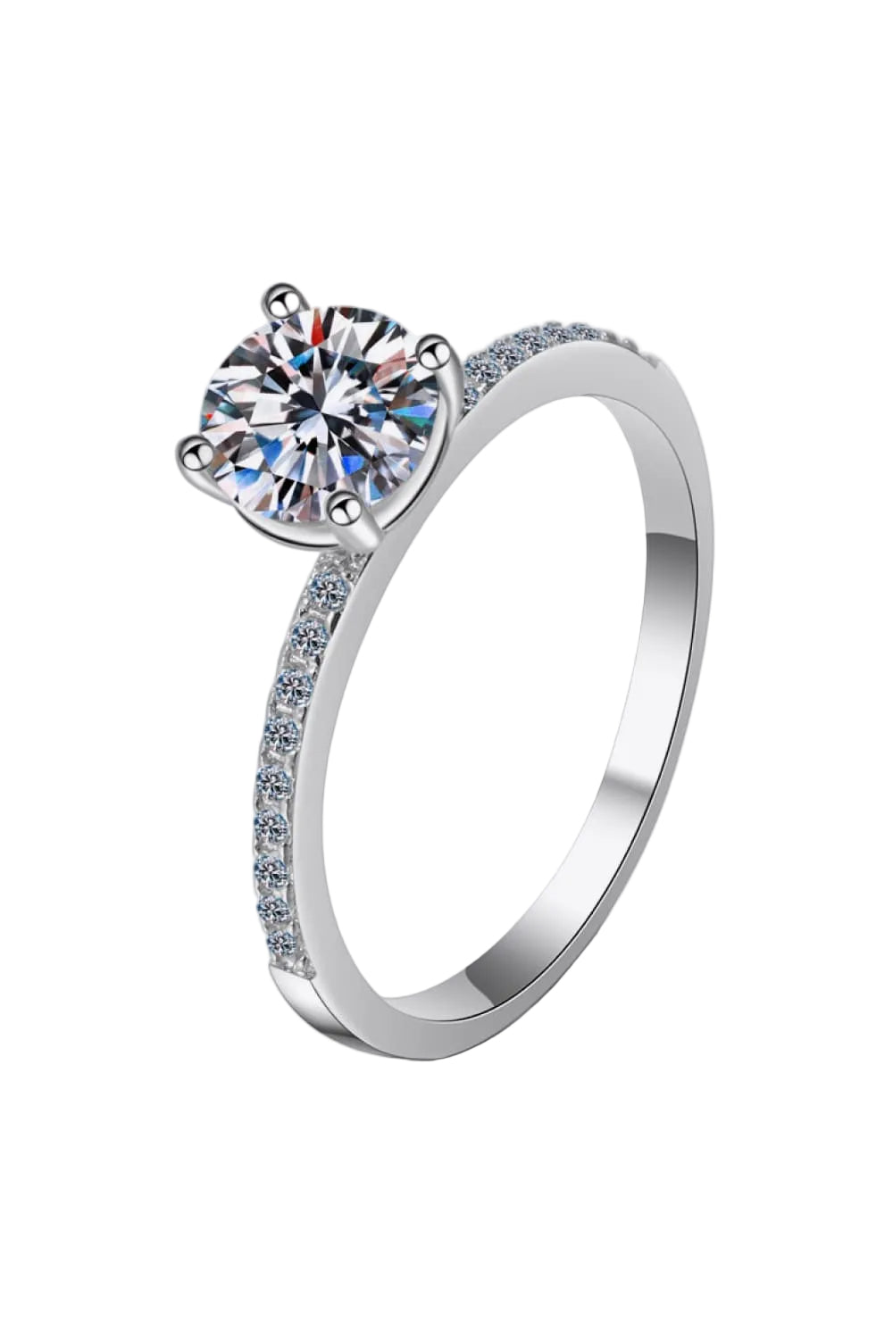 The Stella Interwoven Halo Ring: A 1-Carat Round Cut VVS1 Moissanite Engagement Ring | RING | Moissanite Shine