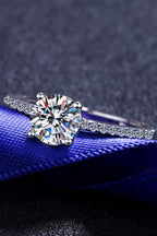 The Stella Interwoven Halo Ring: A 1-Carat Round Cut VVS1 Moissanite Engagement Ring | RING | Moissanite Shine