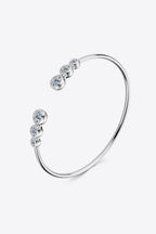 The Stella Open Bangle: A 1.8-Carat Round Cut VVS1 Moissanite Modern Cuff | Bracelet | Moissanite Shine