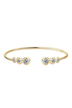 The Stella Open Bangle: A 1.8-Carat Round Cut VVS1 Moissanite Modern Cuff | Bracelet | Moissanite Shine