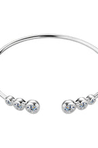 The Stella Open Bangle: A 1.8-Carat Round Cut VVS1 Moissanite Modern Cuff | Bracelet | Moissanite Shine