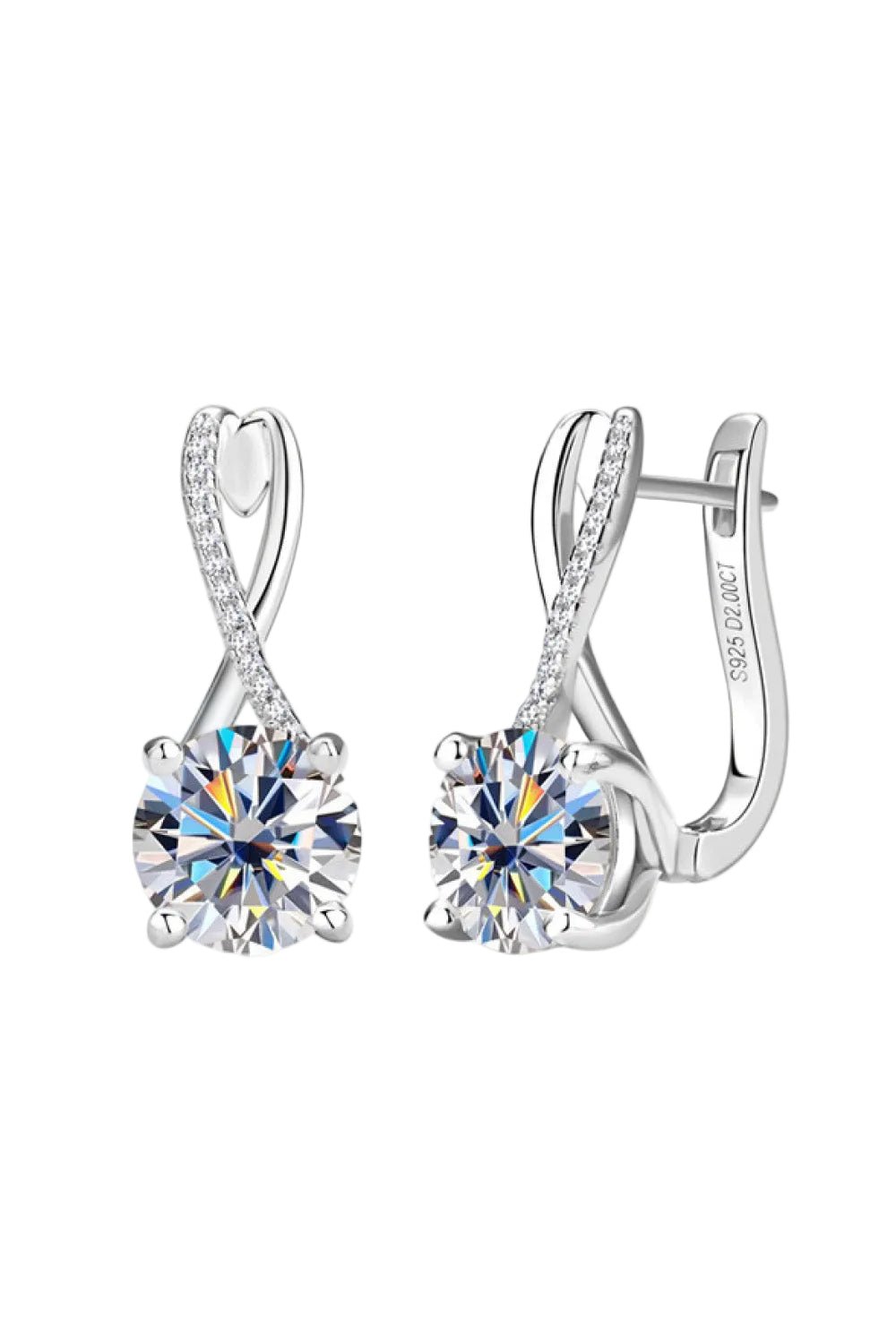 The Stellar Elegance: 4-Carat Total Weight Round Brilliant VVS1 Moissanite Stud Earrings | Bracelet | Moissanite Shine