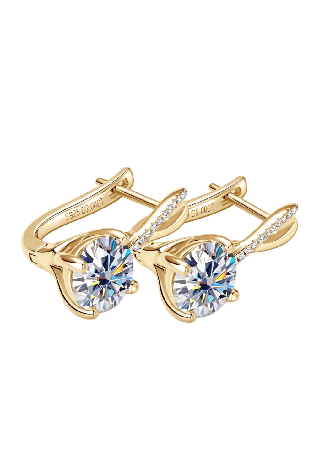 The Stellar Elegance: 4-Carat Total Weight Round Brilliant VVS1 Moissanite Stud Earrings | Bracelet | Moissanite Shine