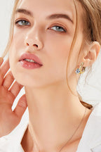 The Stellar Elegance: 4-Carat Total Weight Round Brilliant VVS1 Moissanite Stud Earrings | Bracelet | Moissanite Shine
