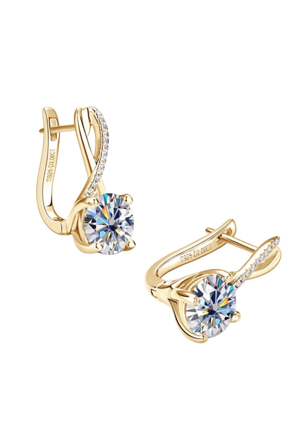 The Stellar Elegance: 4-Carat Total Weight Round Brilliant VVS1 Moissanite Stud Earrings | Bracelet | Moissanite Shine