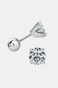 The Stellar Solitaire: 2-Carat Round Cut VVS1 Moissanite Modern Stud Earrings | Earrings | Moissanite Shine